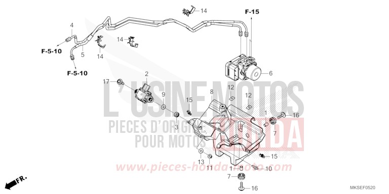 ABS-MODULATOR von Africa Twin Mechanik DARKNESS BLACK METALLIC (NH463) von 2021